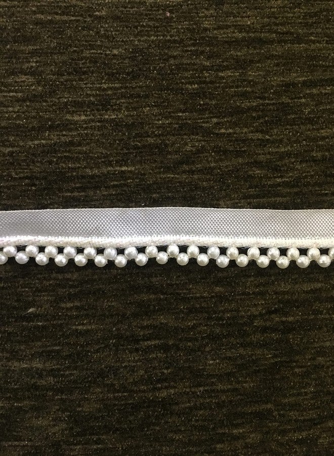 DaSync Pearl Lace and Border Material for Sarees offwhite Cream Colour lace Blouse Dupatta chunni lahenga Gowns, Dress, caps, Decoration and Crafts,Pack of 8 Meters - Image 2